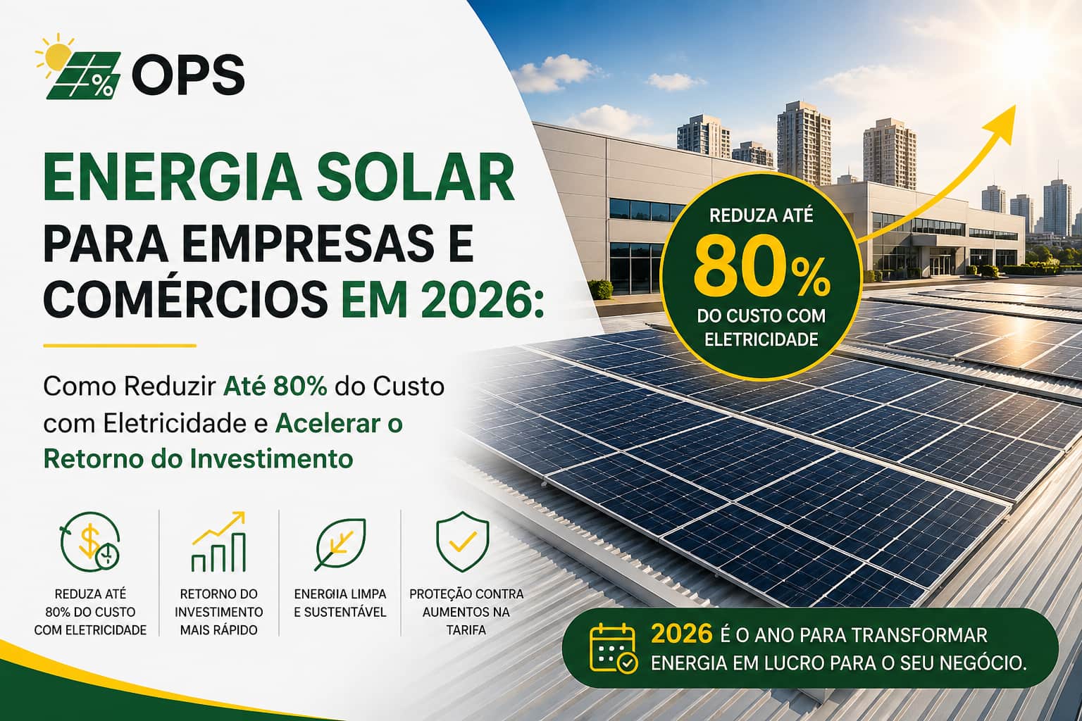 Energia Solar para Empresas e comercios em brasil