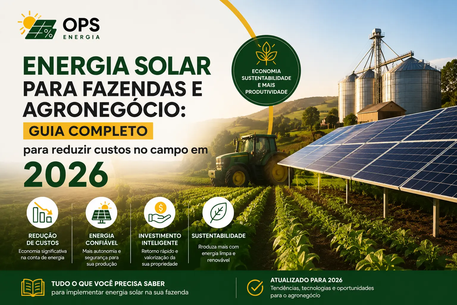 Energia solar para Fazendas e Agronegócio